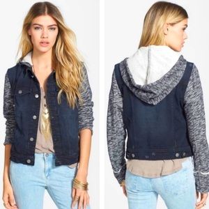 Free People Denim and grey sleeved jacket